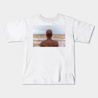 Iron Man, Crosby beach, Liverpool Kids T-Shirt